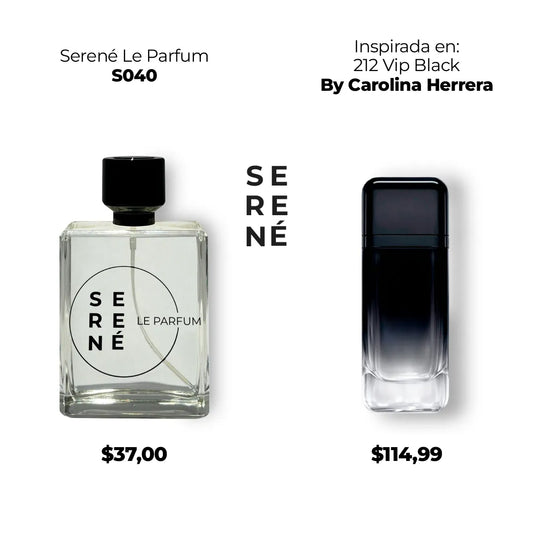 Serené Le Parfum S040 Inspirada en 212 Vip Black By Carolina Herrera