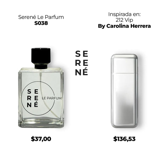 Serené Le Parfum S038 Inspirada en 212 Vip Men By Carolina Herrera