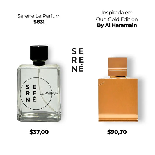 Serené Le Parfum S831 - Inspirada en Amber Oud Gold Edition By Al Haramain